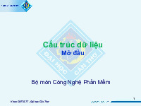 Bài giảng Cấu trúc dữ liệu môn Cơ Sở Dữ Liệu | Học viện Báo chí và Tuyên truyền