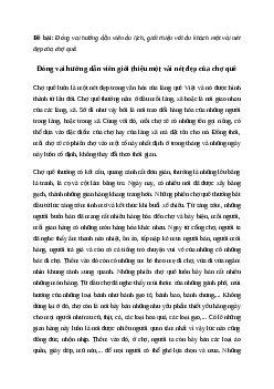 Đóng vai hướng dẫn viên giới thiệu một vài nét đẹp của chợ quê Tiếng việt 4 Chân trời sáng tạo