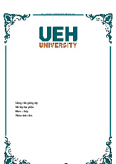 Tiểu luận môn kinh tế vĩ mô | Đại học Kinh tế Thành phố Hồ Chí Minh