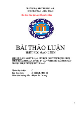 Cơ sở lý luận của bài học tôn trọng hiện thực khách quan | Bài thảo luận triết học Mác Lênin