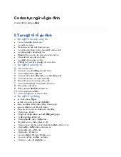 Ca dao tục ngữ về gia đình - Ngữ văn 7