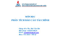 Sách phân tích báo cáo tài chính | Trường Đại học Quy Nhơn