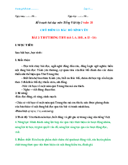 Bài:1 Ai ngoan sẽ được thưởng Tuần 28 Tiết 5, 6 | Giáo án Tiếng Việt 2 học kì 2 | Chân trời sáng tạo