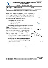 Đề thi cuối HKI học phần Vật lý đại cương 1 (Cơ và Nhiệt) năm 2024 - 2025 | Trường Đại học Khoa học tự nhiên, Đại học Quốc gia Thành phố Hồ Chí Minh