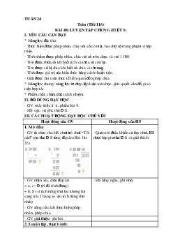 Giáo án Toán lớp 4 Tuần 24 | Kết nối tri thức
