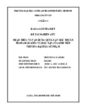 Nghiên cứu Quy luật Mâu thuẫn trong đời sống sinh viên | Môn Triết học Mác - Lênin - Đại học Sư phạm Thành phố Hồ Chí Minh