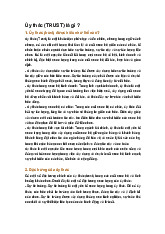 Ủy thác (TRUST) là gì ?