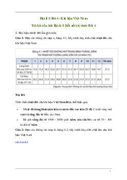 Giải Địa lí 8 Bài 4: Khí hậu Việt Nam | Kết nối tri thức