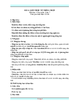 Giáo án Bài 1: Giới thiệu về trồng trọt Công nghệ 7 | Kết nối tri thức