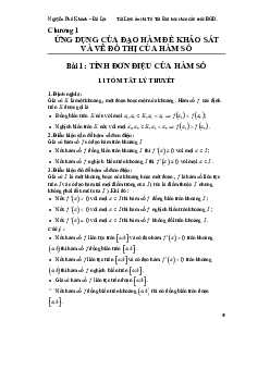 Chuyên đề khảo sát hàm số – Nguyễn Phú Khánh Toán 12