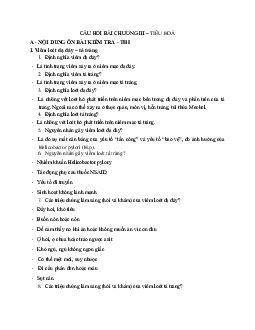 Đề cương lý thuyết ôn tập môn Sinh lý bệnh - Miễn dịch nội dung về "Tiêu hóa"