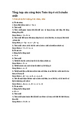 Tổng hợp các công thức Toán lớp 4 và 5 chuẩn nhất