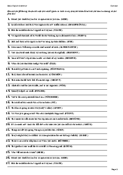 171 câu hỏi Viết lại câu (Sentence transformations) - Học sinh giỏi Tiếng Anh 9 cấp tỉnh thành phố, Chuyên Anh, HSG THPT