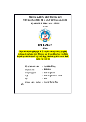 Bài tập lớn triết - Phân tích định nghĩa vật chất của Lê-nin và rút ra ý nghĩa phương pháp luận. - Triết học Mác Lenin| Đại học Kinh Tế Quốc Dân