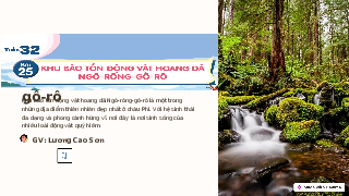 Giáo án điện tử  Tiếng Việt 4 KNTT -  Kết Nối Tri Thức:  Tuần 32 Đọc: Khu bảo tồn động vật hoang dã Ngô-rông-gô-rô.
