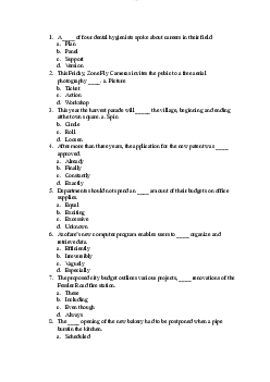 Bài tập ôn tập  học phần Tiếng anh cơ bản