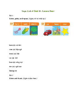 Giải Tiếng Anh lớp 4 Unit 10: Lesson Five | Family and Friends