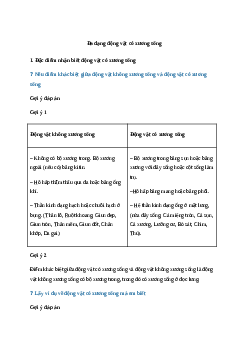Giải KHTN Lớp 6 Bài 23: Đa dạng động vật có xương sống | Cánh diều