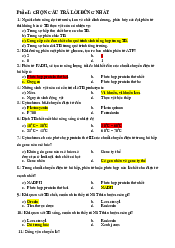 Đề tham khảo - Hóa đại cương 1 | Trường Đại học Khoa học Tự nhiên, Đại học Quốc gia HCM