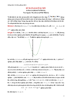 Đồ thị của hàm số đa thức