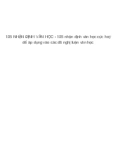 185 NHẬN ĐỊNH VĂN HỌC - 185 Câu Nhận Định Hay để Viết Luận Văn Học