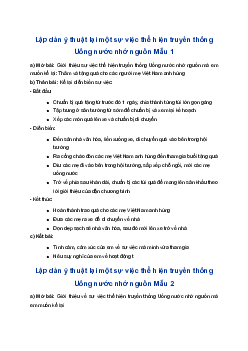 Lập dàn ý thuật lại một sự việc thể hiện truyền thống Uống nước nhớ nguồn | Tập làm văn 4