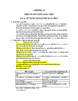Tài liêu "Kỹ năng giải quyết xung đột trường Cao đẳng Bách khoa Nam Sài Gòn" | Tài liệu môn Kỹ năng giao tiếp