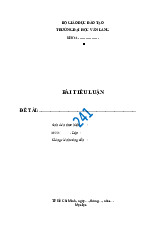 DLT Thực Hành Thiết Kế Tiểu Luận Về Công Nghệ Thông Tin | Đại học Văn Lang