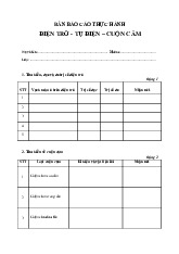 Bản Báo Cáo Thực Hành Công Nghệ | Công Nghệ 9