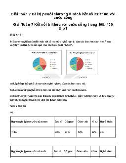 Giải Toán 7 Bài tập cuối chương V - Kết nối tri thức với cuộc sống