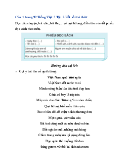 Giải SGK Tiếng Việt 3 trang 92, 93 Bài 20: Tiếng nước mình - Đọc mở rộng | Kết nối tri thức