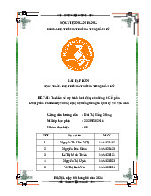 Báo cáo bài tập lớn Tìm hiểu về quy trình hoạt động của Công ty Cổ phần Dược phẩm Pharmacity môn Hệ thống thông tin quản lý | Học viện Ngân hàng