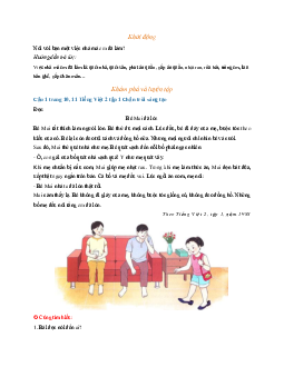 Giải SHK môn Tiếng Việt lớp 2 -  Bài 1: Bé Mai đã lớn |  Chân trời sáng tạo