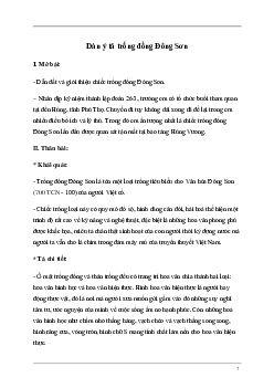Tả trống đồng Đông Sơn (Dàn ý + 9 mẫu) | Tập làm văn lớp 5