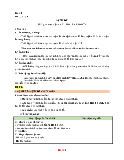 Giáo án Toán 10 Kết nối tri thức tuần 1