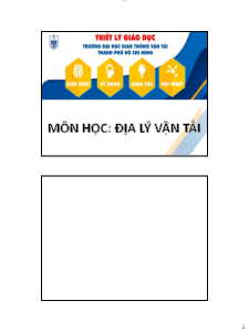 Địa lý vận tải chương 3: Hệ thống đường thuỷ Việt Nam | Trường Đại học Giao thông Vận Tải