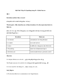 Tiếng Anh 10 Unit 5: Speaking - Kết Nối Tri Thức
