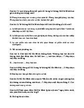 Tổng hợp câu hỏi và đáp án ôn tập môn Tư tưởng Hồ Chí Minh