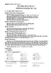 Đề cương cuối học kì 1 Toán 9 năm 2025 – 2026 trường THCS Long Toàn – TP HCM