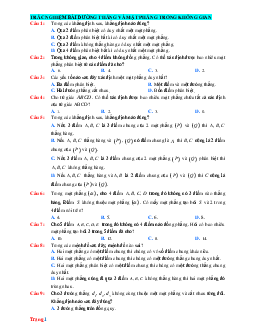 TOP 35 câu trắc nghiệm Toán 11 bài đường thẳng và mặt phẳng trong không gian (có đáp án)