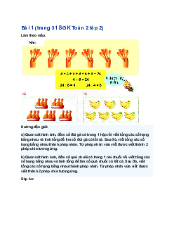 Giải SGK Toán lớp 2 trang 31, 32, 33, 34 Em làm được những gì| Chân trời sáng tạo