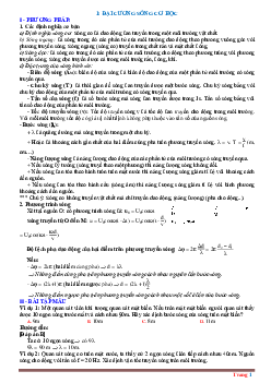 Phương pháp giải toán đại cương sóng cơ học