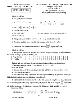 Đề KSCL học sinh giỏi Toán 6 năm 2022 – 2023 phòng GD&ĐT Yên Mô – Ninh Bình