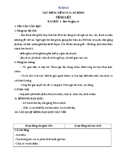 Giáo án Tiếng Việt lớp 4 Tuần 23 | Cánh Diều