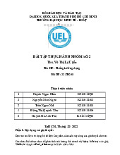 Bài thực hành thống kê ứng dụng | Trường Đại học Kinh tế – Luật, Đại học Quốc gia Thành phố Hồ Chí Minh
