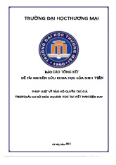 Nghiên Cứu Về Pháp Luật Bảo Hộ Quyền Tác Giả Tại Cơ Sở GD Đại học Việt Nam 2023 | Bài thảo luận Phương pháp nghiên cứu khoa học