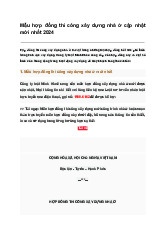 Mẫu hợp đồng thi công xây dựng nhà ở cập nhật mới nhất 2024