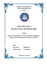 Nghiên cứu và đánh giá các yêu cầu cơ bản của Truyền Thông Thương Hiệu gắn với chiến dịch truyền thông “Đi để trở về” của Biti's | Bài thảo luận quản trị thương hiệu