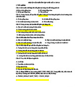 ĐÁP ÁN CÂU HỎI ÔN TẬP CUỐI KỲ 2 - TIN 12