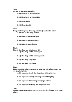 Trắc nghiệm Khoa học tự nhiên 7 Bài 13: Độ to và độ cao của âm| Chân trời sáng tạo